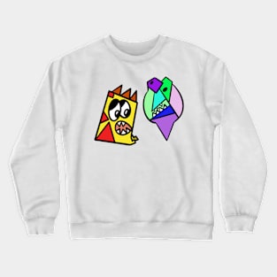 Bright Geometric Characters Crewneck Sweatshirt